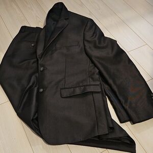 1670 2PCS Mens Business Suit Blazer Slim Fit Tuxedo Coat & Pants Formal black